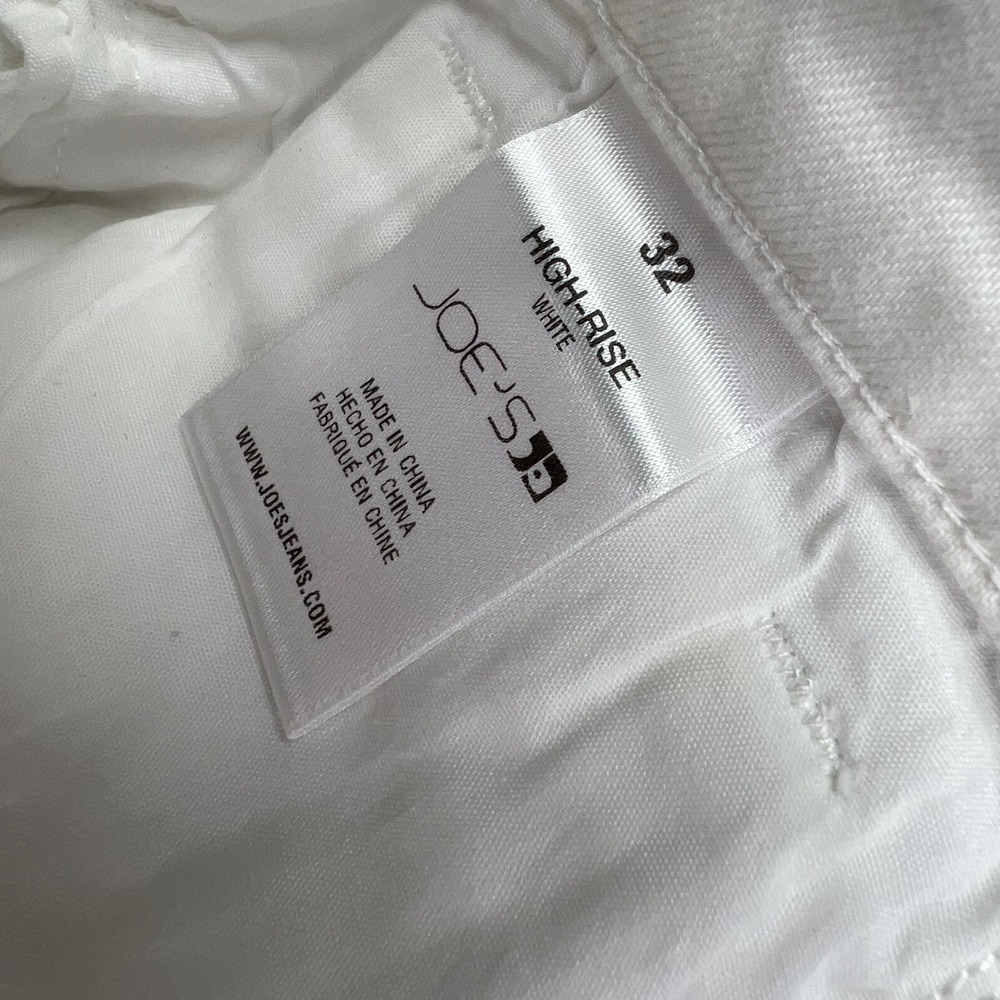 Joe's High-Rise Flare Jeans Womens 32 White Solid Stretch Denim Flare Leg - Picture 13 of 15